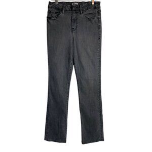 Frame Le Mini Boot Black Denim Jeans Size 29 high Rise Bootcut Stretch